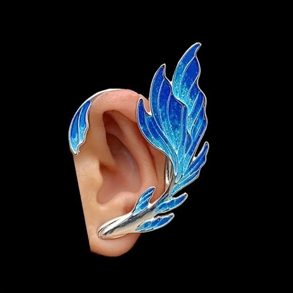 Elf Fish Tail Earring | Ear Cuff | Ear Climbing Cuff - Picture 5 of 5